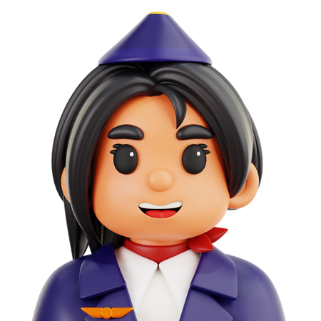 Stewardess  3D Icon