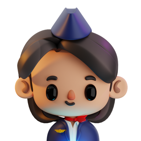 Stewardess  3D Icon