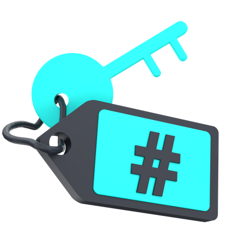 Keyword-Tag  3D Icon