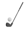 Stick And Golf Ball