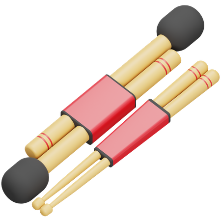 Stick Drum 3D Icon