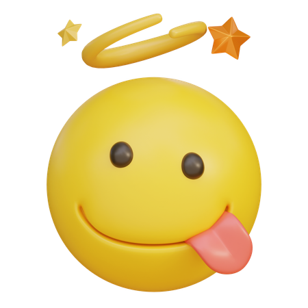 Stick Tongue Out Dizzy Face Expression Emoji  3D Icon