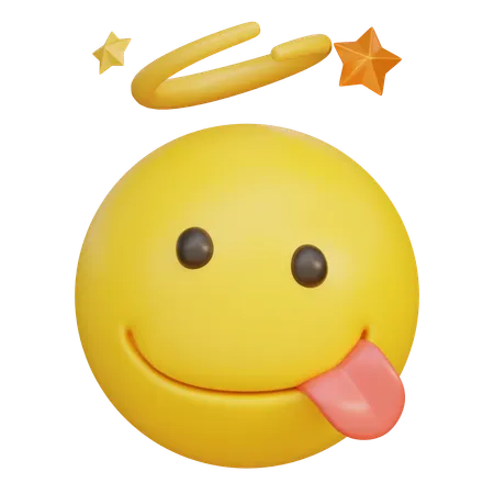 Stick Tongue Out Dizzy Face Expression Emoji  3D Icon