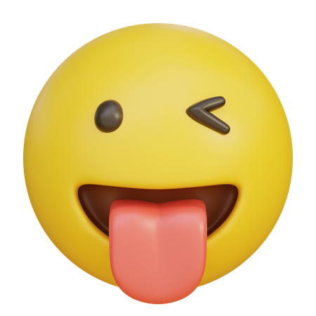 Stick Tongue Out Expression Emoji  3D Icon