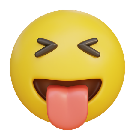 Stick Tongue Out Expression Emoji  3D Icon