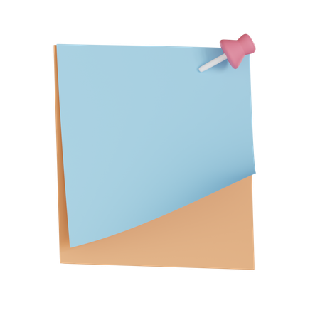Sticky Note  3D Icon