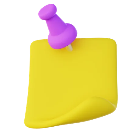 Sticky Note  3D Icon