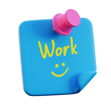 Sticky Note  3D Icon