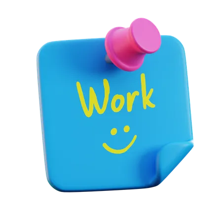 Sticky Note  3D Icon