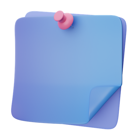 Sticky Note  3D Icon