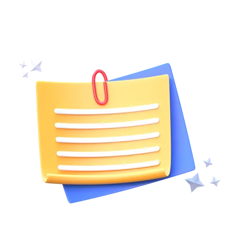 Sticky Note  3D Icon