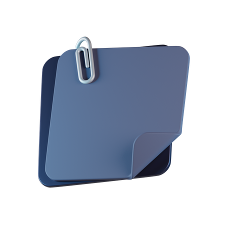 Sticky Note  3D Icon