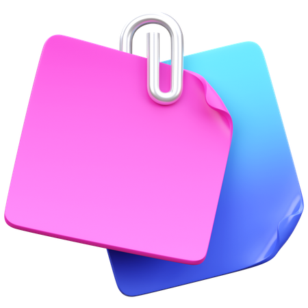 Sticky Note  3D Icon