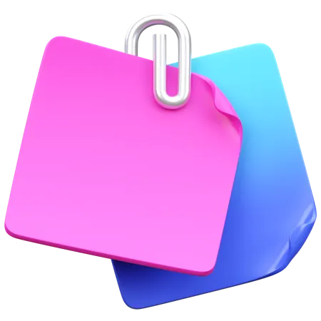 Sticky Note  3D Icon
