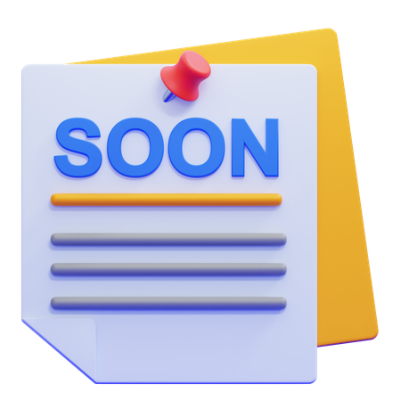 Sticky Note  3D Icon