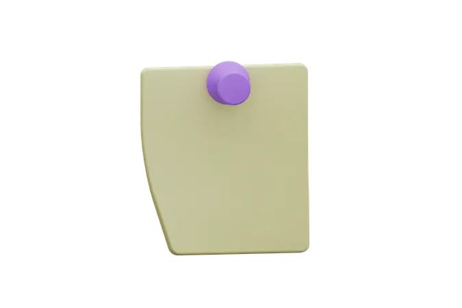 Sticky Note  3D Icon