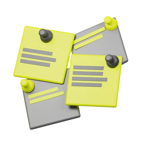 Sticky Note  3D Icon