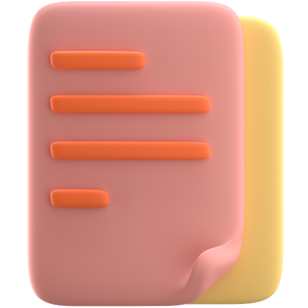 Sticky Note  3D Icon