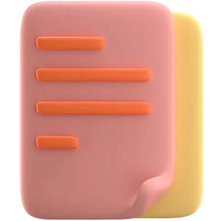 Sticky Note  3D Icon