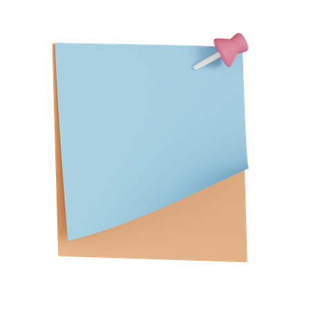 Sticky Note  3D Icon