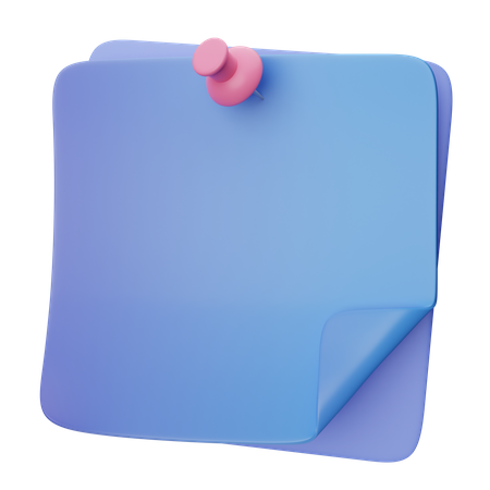Sticky Note  3D Icon