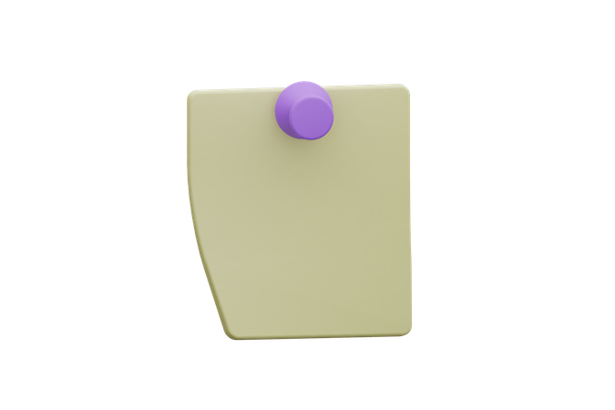 Sticky Note  3D Icon
