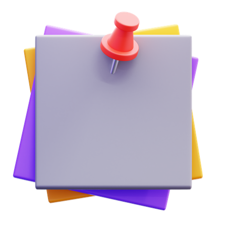 Sticky Notes  3D Icon