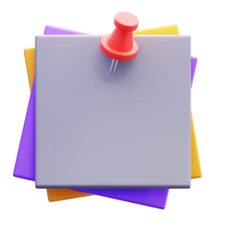 Sticky Notes  3D Icon