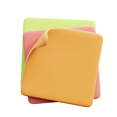 Sticky Notes  3D Icon