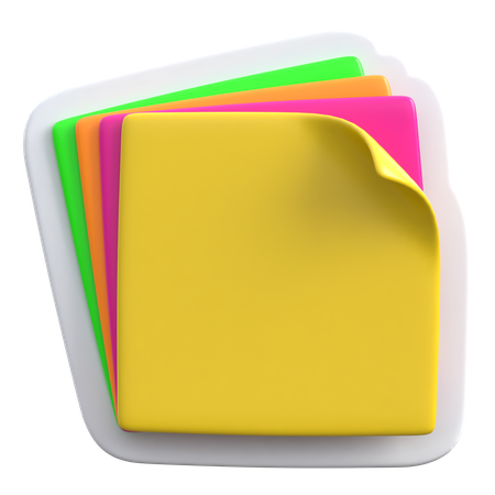 Sticky Notes  3D Icon