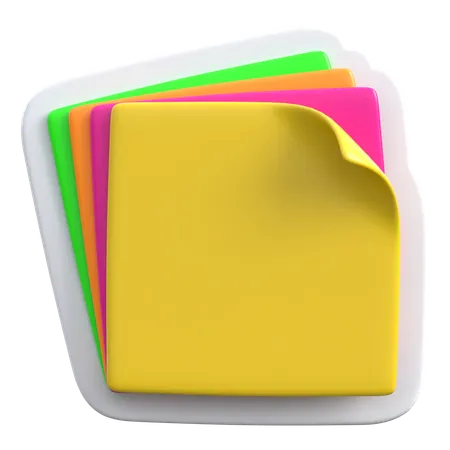 Sticky Notes  3D Icon