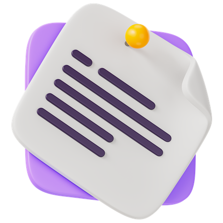 Sticky Notes  3D Icon