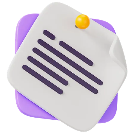 Sticky Notes  3D Icon