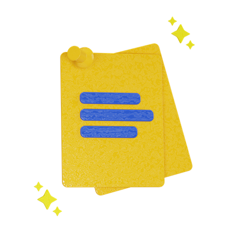 Sticky Notes  3D Icon