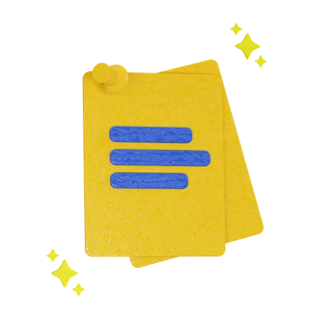 Sticky Notes  3D Icon