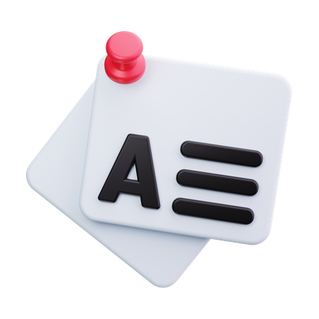 Sticky Notes  3D Icon