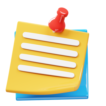 Sticky Notes  3D Icon