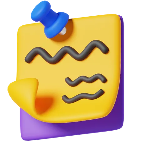 Sticky Notes  3D Icon