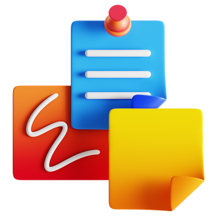 STICKY NOTES  3D Icon