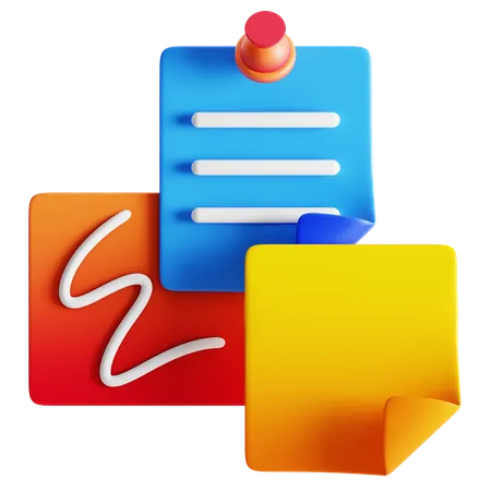 STICKY NOTES  3D Icon
