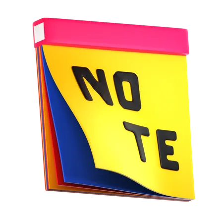 Sticky Notes  3D Icon