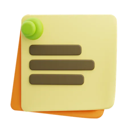 Sticky Notes  3D Icon