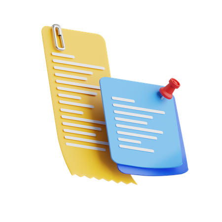 Sticky Notes  3D Icon