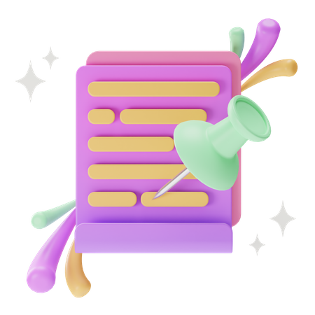 Sticky Notes  3D Icon