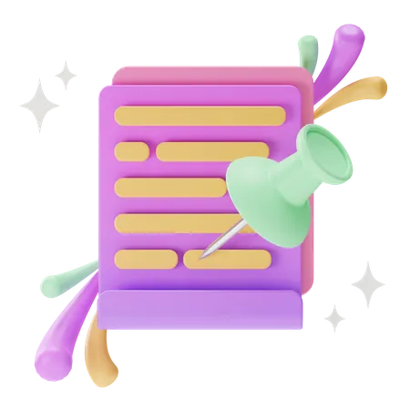 Sticky Notes  3D Icon