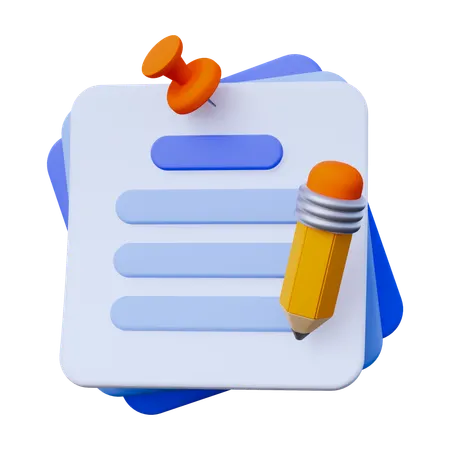 Sticky Notes Assignments  3D Icon