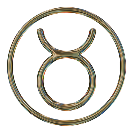 Stier, Tierkreis, 3d, Symbol  3D Icon