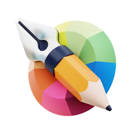 Stift und Bleistift  3D Icon