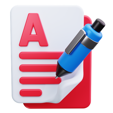 Stift und Papier  3D Icon