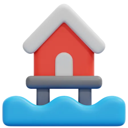 Stilt House 3D Icon